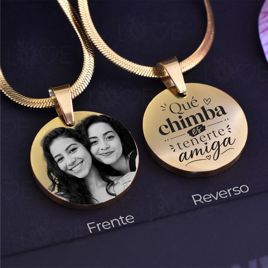 Dije Circulo Amigas+ (Foto Personalizada) Amor & Amistad