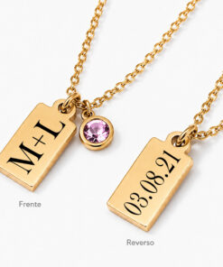 Dije Iniciales + Fecha Personalizada Amor & Amistad
