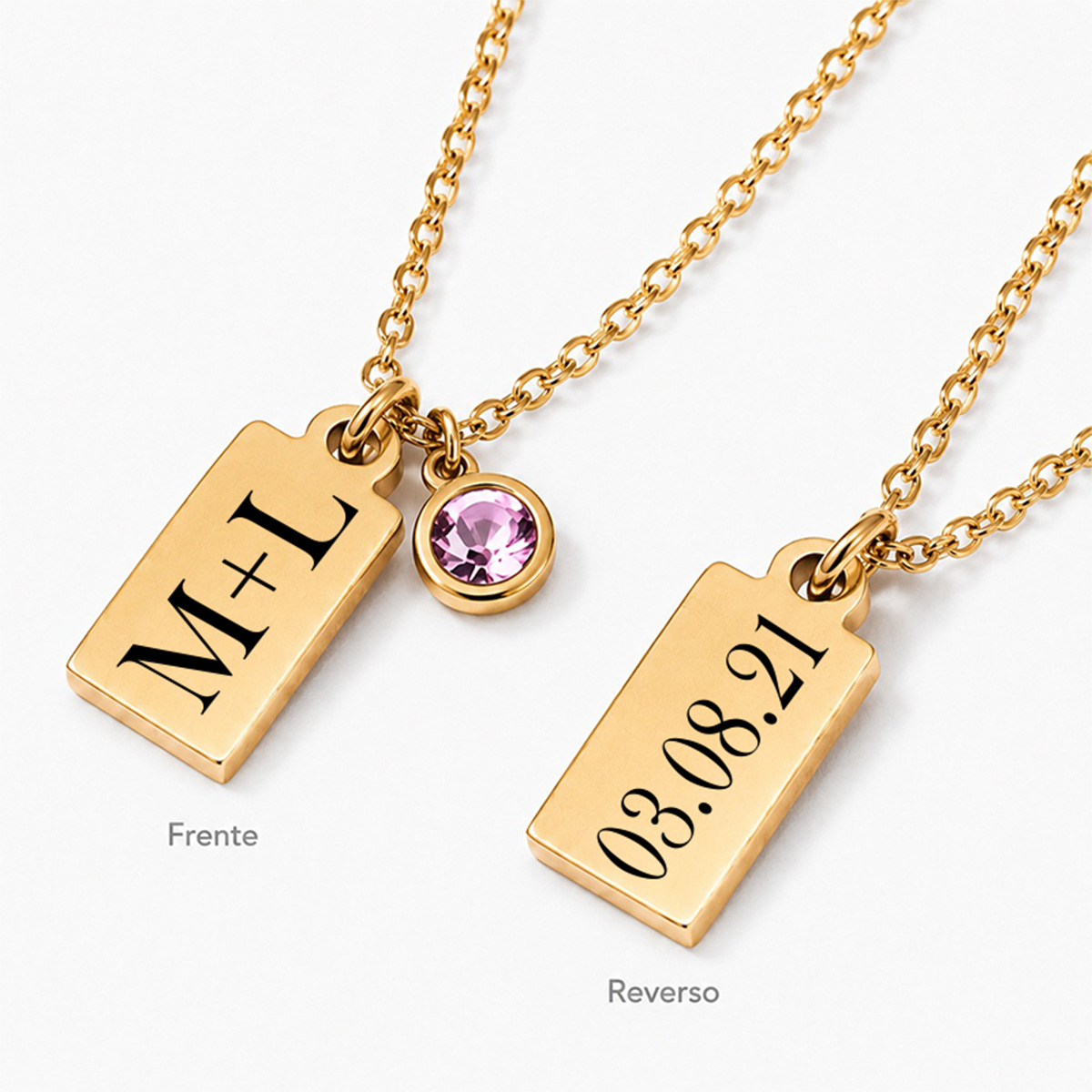 Dije Iniciales + Fecha Personalizada Amor & Amistad